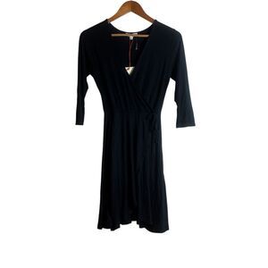 NWT! Rolla Costa Elegant Black faux Wrap Dress
